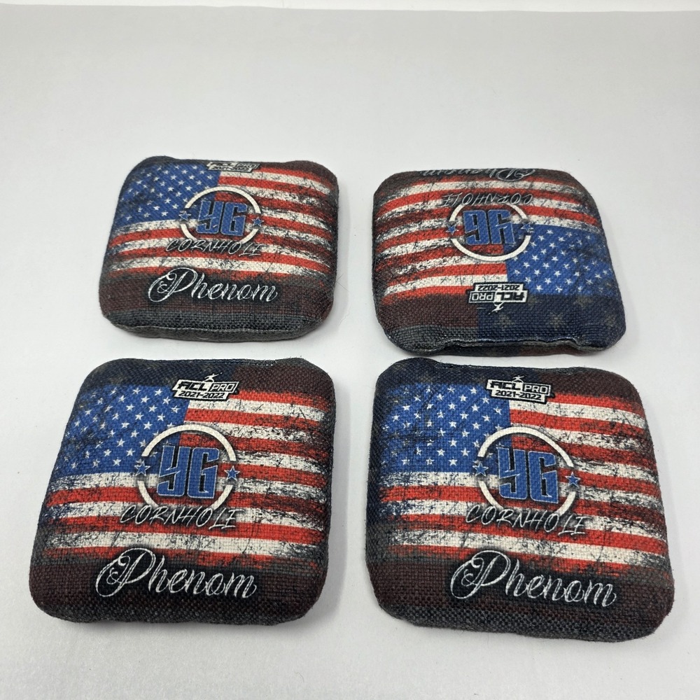 YG Phenom ACL Pro 2021-2022 USA Flag Cornhole Bags Set of 4 Competition